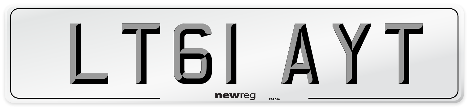 LT61 AYT Number Plate from New Reg